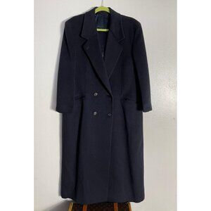 Brook Brothers Mens Cashmere Long Sleeve Double Breasted Trench Coat Black 12